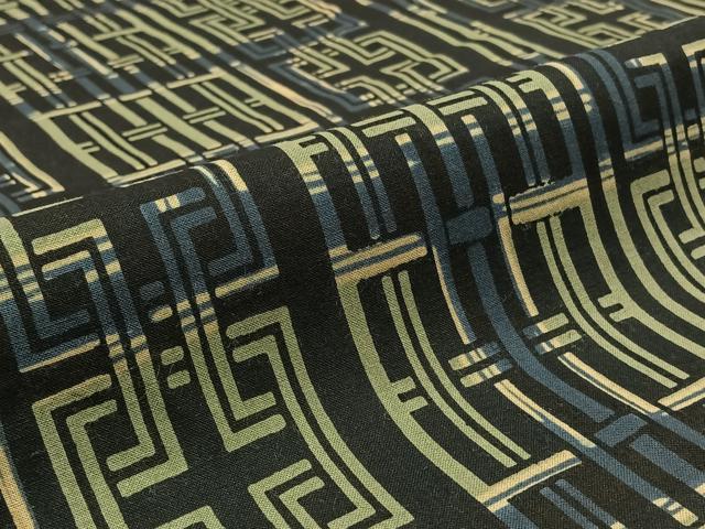 平和屋着物∴夏物　男性　浴衣　幾何学文様　綿　逸品　AABD7503jh_4