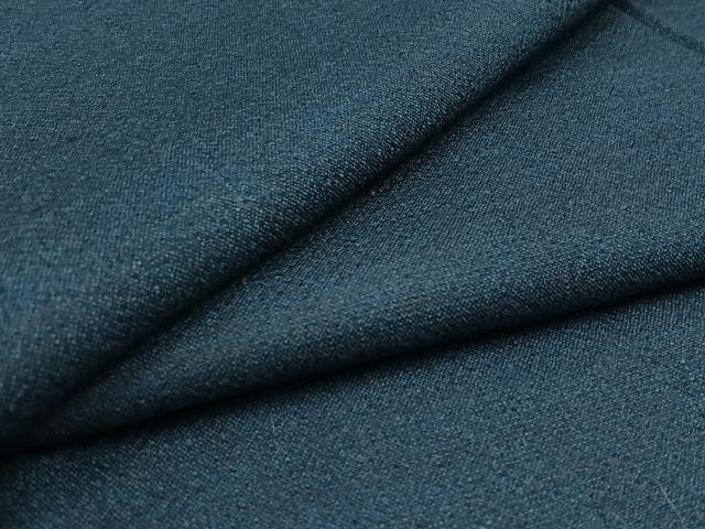 平和屋着物▽男性　色無地　単衣　青藍色　逸品　AABD7508jh