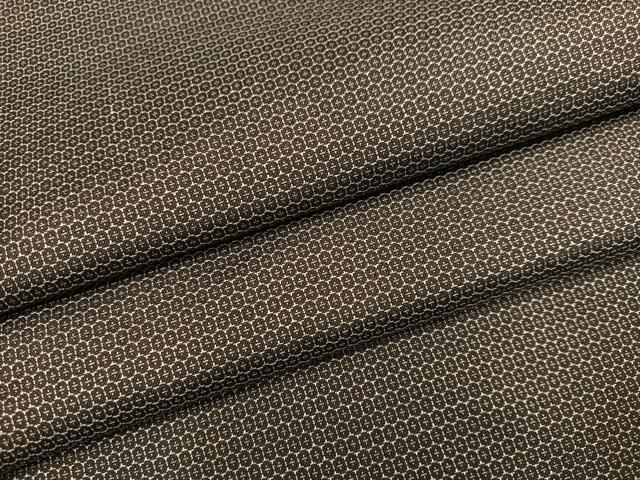 平和屋着物●男性　お召　亀甲柄　正絹　逸品　AABD7527ph