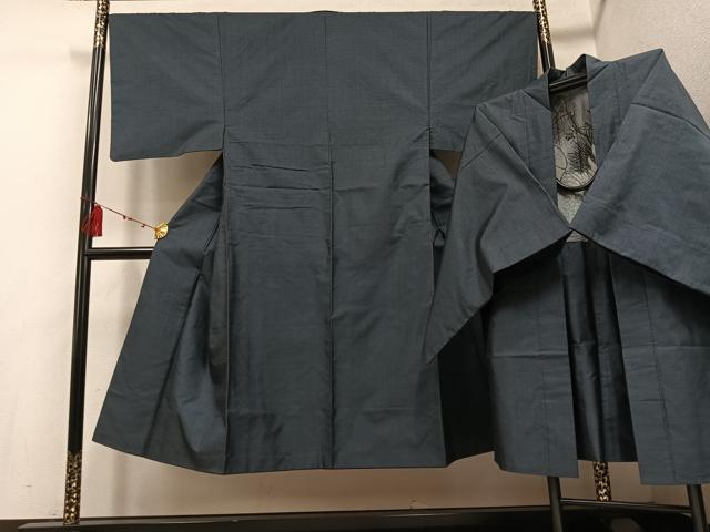 平和屋着物●男性　東郷織物謹製　本場大島紬　アンサンブル　160亀甲　総詰め　正絹　逸品　未使用　AABD7531ph