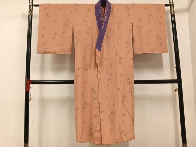 平和屋着物●長襦袢　無双仕立て　舞桜文　やまと誂製　半衿刺繍　正絹　逸品　未使用　AABD7545ph