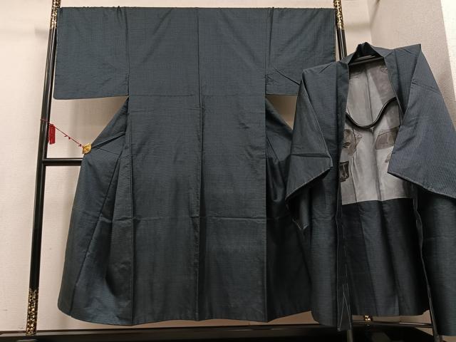 平和屋着物●男性　本場大島紬　アンサンブル　100亀甲　総詰め　正絹　逸品　AABD7556ph