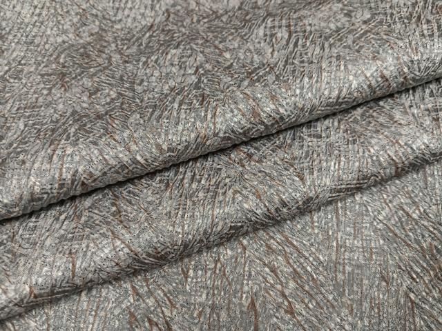 平和屋着物●名門　藤娘きぬたや・杢目絞り　小紋　正絹　逸品　AABD7589ph