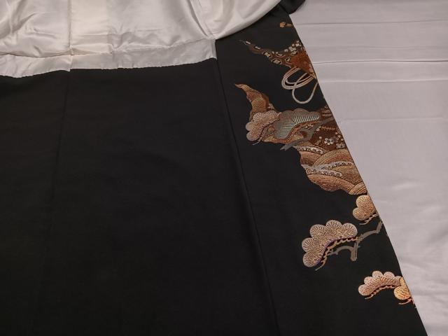 平和屋着物○金彩友禅 卓越技能者・名工・和田光正 黒留袖 檜扇