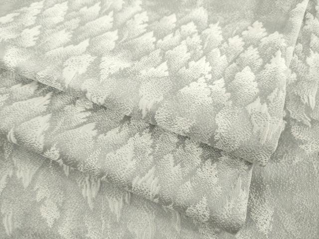 平和屋着物●天目織　お召　樹林文　正絹　逸品　AABD7630ck