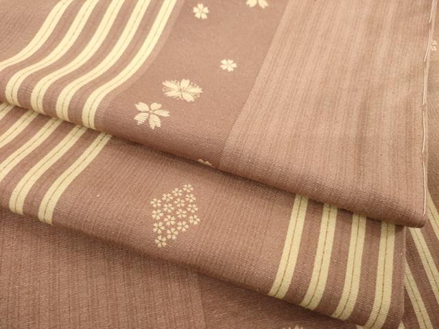 平和屋着物●上質な小紋　花間道　正絹　逸品　未使用　AABD7650ck