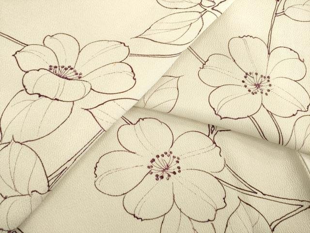 平和屋着物●上質な小紋　枝花文　正絹　逸品　AABD7651ck