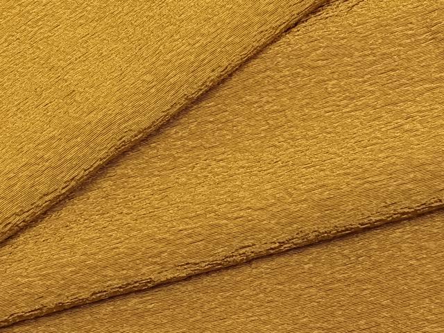 平和屋着物●上質な色無地　山吹茶色　正絹　逸品　AABD8586fy