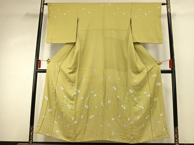 平和屋着物●訪問着　作家物　夢路　舞花文　金彩　正絹　逸品　AABD8587fy