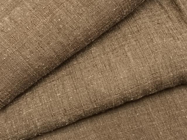 平和屋着物●本場結城紬　重要無形文化財　色無地　樺茶色　正絹　逸品　AABD8780fy