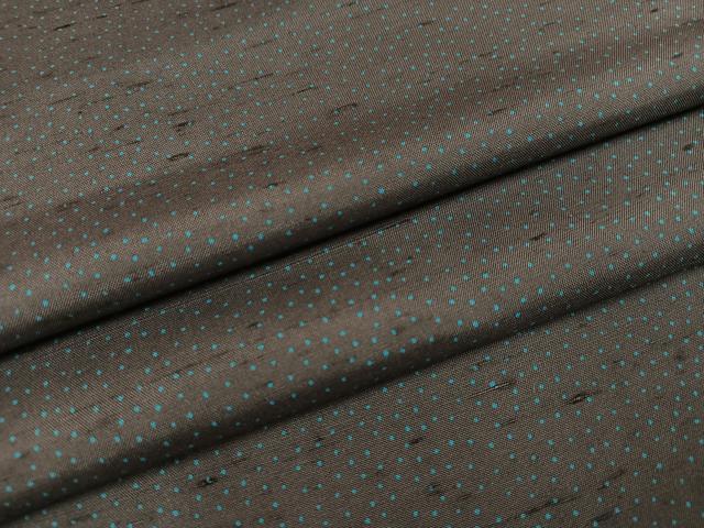 平和屋着物●石川県指定無形文化財　牛首紬　白山工房　手織り　小紋　霞文　正絹　逸品　AABD8839ph