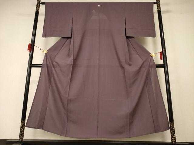 平和屋着物＊夏物　色無地　絽　煤竹色　正絹　逸品　未使用　AABD8885jd