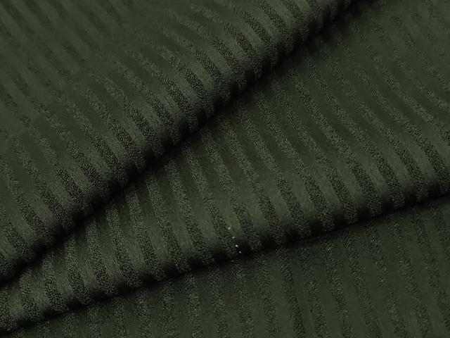 平和屋着物＊夏物　色無地　紗　縞　黒緑色　正絹　逸品　AABD8891jd