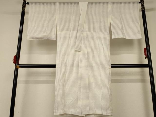 平和屋着物＊夏物　長襦袢　紗　縞　正絹　逸品　AABD8894jd