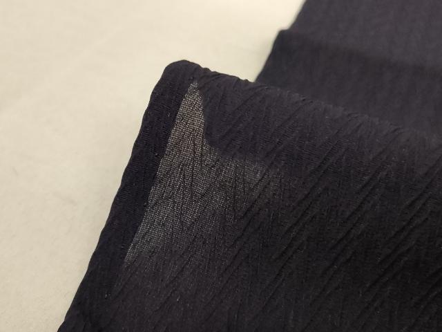 平和屋着物＊夏物　色無地　紗　藍鉄色　正絹　逸品　AABD8895jd_5