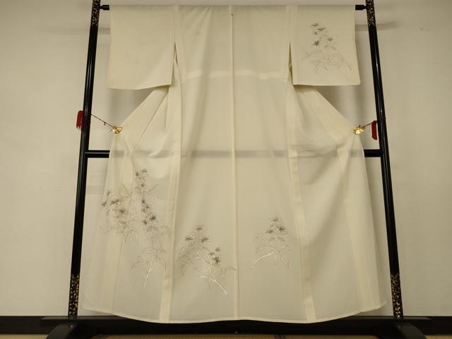 平和屋着物＊夏物　訪問着　絽　草花文　金彩　正絹　逸品　AABD8910jd