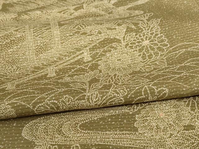 平和屋着物＊夏物 訪問着 絽 風景草花文 正絹 逸品 AABD8918jdの通販は