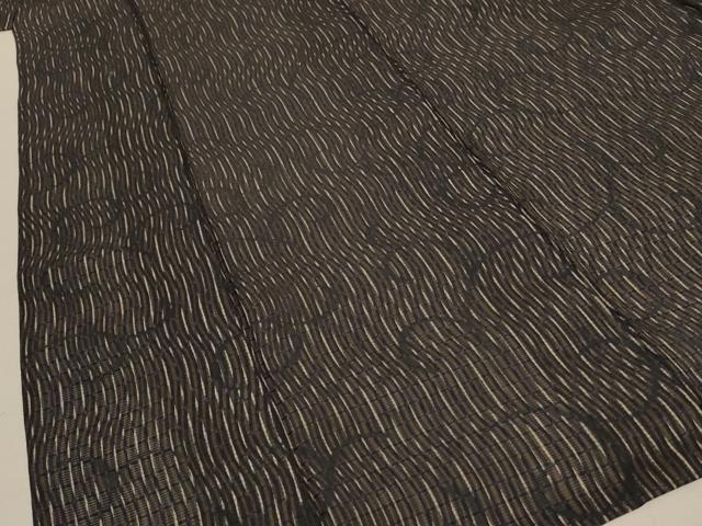 平和屋着物＊夏物　小紋　絽　幾何学文様　吉野間道　正絹　逸品　AABD8921jd_3