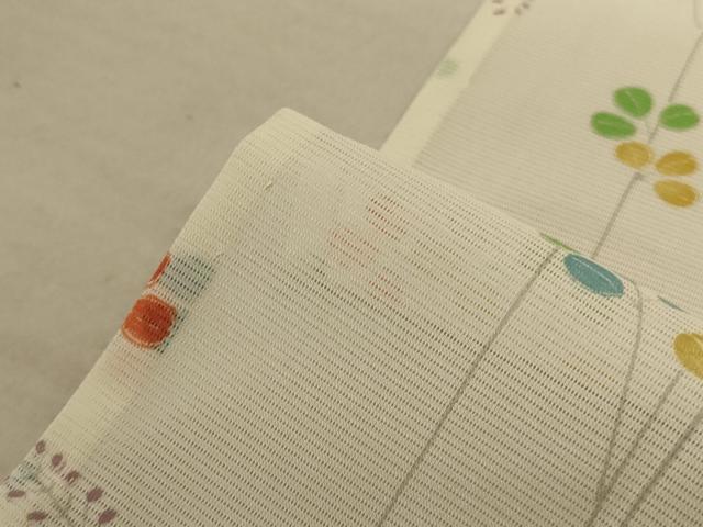 平和屋着物＊夏物　小紋　絽　萩　洗える着物　AABD8955jd_6