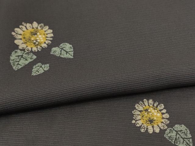 平和屋着物＊夏物　小紋　絽　草花文　正絹　逸品　AABD8969jd_4