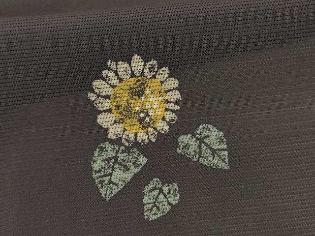 平和屋着物＊夏物　小紋　絽　草花文　正絹　逸品　AABD8969jd_5