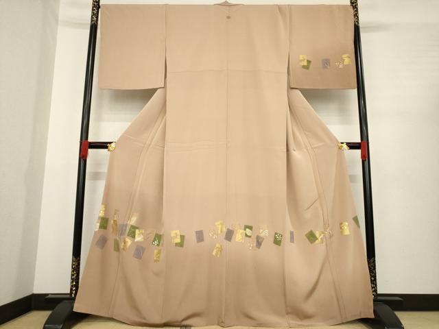 平和屋着物●訪問着　刺繍　色紙重ね文　兎　金糸　金彩　ますいわ屋扱い　正絹　逸品　AABD9337ck