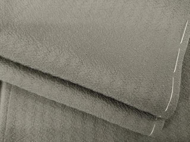 平和屋着物●上質な色無地　縞地紋　江戸鼠色　正絹　逸品　AABD9338ck