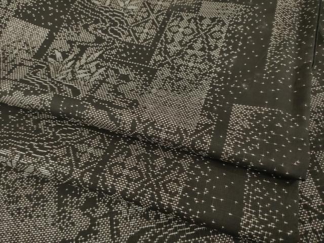 平和屋着物●本場大島紬　カタス7マルキ　短冊　正絹　逸品　AABD9382ck