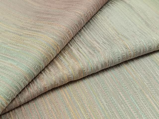 平和屋着物▽上質な小紋　単衣　霞文　暈し染め　正絹　逸品　AABD9409jh