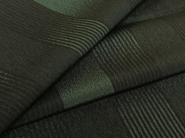 平和屋着物▽本塩沢　単衣　やまだ織　縞　やまと誂製　証紙付き　正絹　逸品　AABD9459jh