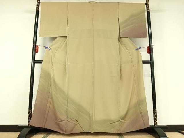 平和屋着物▽訪問着　単衣　霞文　暈し染め　正絹　逸品　AABD9471jh