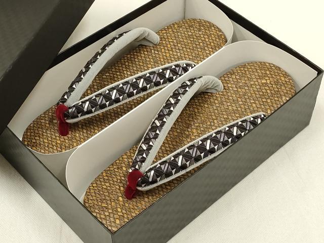 平和屋着物●和装小物　草履　網代　鼻緒：琥珀織　逸品　AABD9718ay