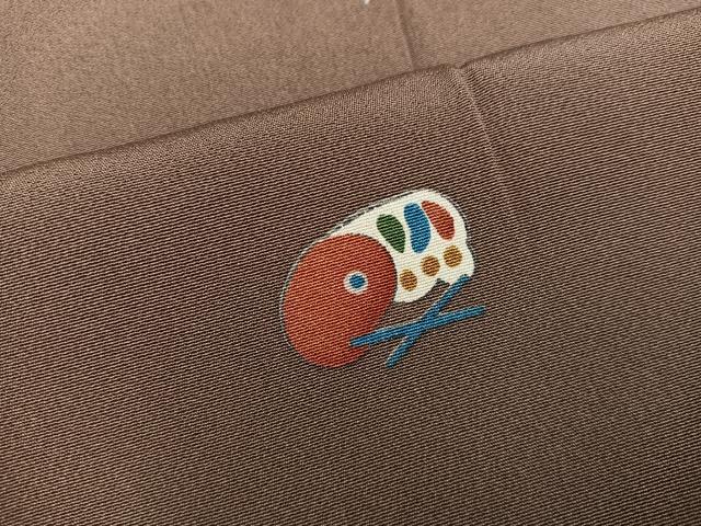 平和屋着物●上質な小紋　玩具文　金彩　正絹　逸品　AABD9829ph