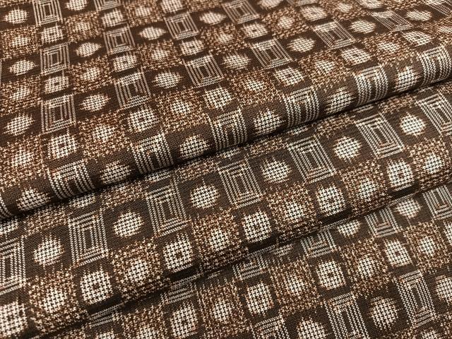 平和屋着物●本場大島紬　格子　正絹　逸品　AABD9839ph