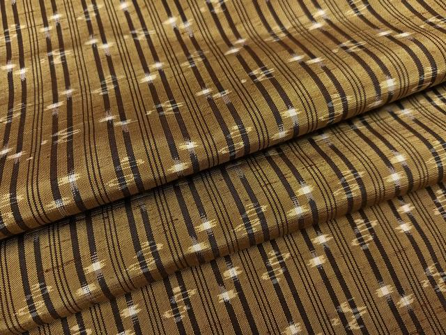 平和屋着物●本場琉球絣　紬　正絹　逸品　AABD9873ph