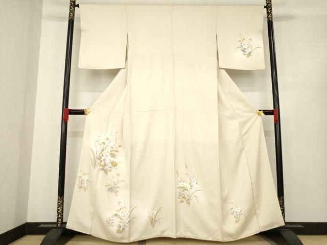 平和屋着物●訪問着　枝花文　金彩　正絹　逸品　AABD9900ck