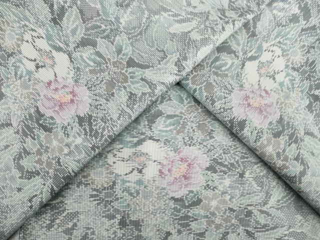 平和屋着物●都喜ヱ門　本場大島紬　一元7マルキ　総絣　草花文　藤絹織物謹製　正絹　逸品　AABD9903ck