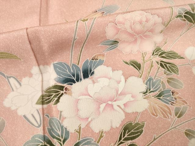 平和屋着物●訪問着　草花文　暈し染め　金彩　正絹　逸品　AABH7030ck_5