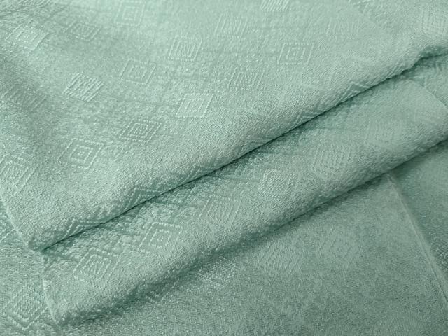 平和屋着物●上質な色無地　菱繋地紋　瓶覗色　正絹　逸品　AABD9967cs
