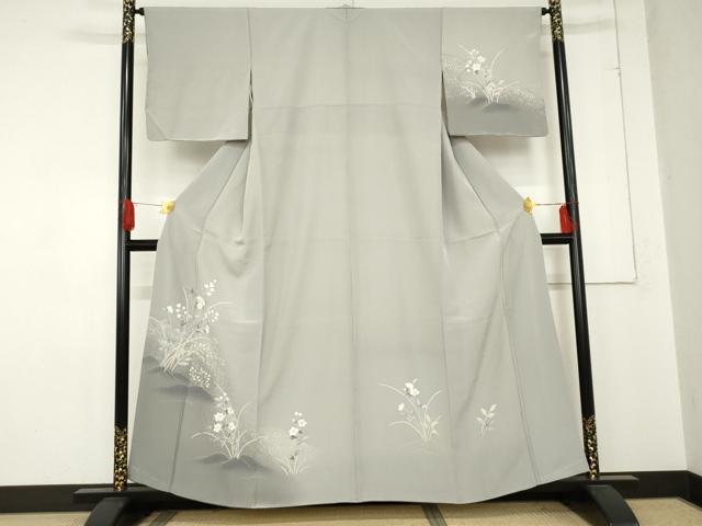 平和屋着物●訪問着　友禅　枝花文　暈し染め　正絹　逸品　AABE0011cs