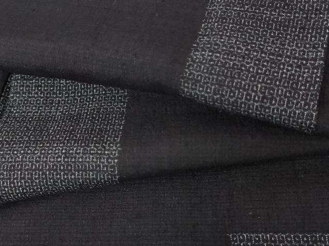 平和屋着物▽本場結城紬　重要無形文化財　単衣　100亀甲　飛び亀甲　色紙文　正絹　逸品　AABE0042cs