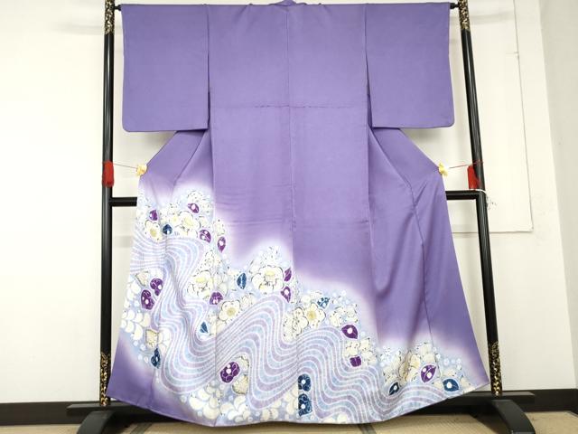 平和屋着物●染色作家　小倉淳史　色留訪問着　辻が花　絞り　暈し染め　正絹　逸品　AABE0069cs