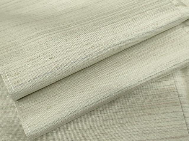 平和屋着物●石川県指定無形文化財　牛首紬　白山工房　手織り　横段文　正絹　逸品　未使用　AABE0142cs