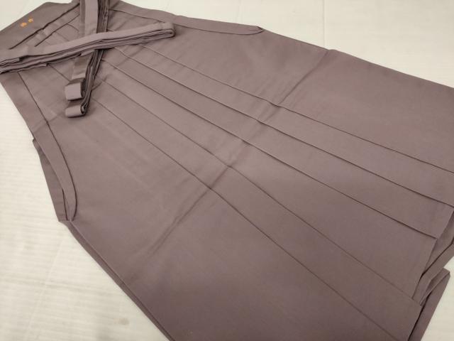 平和屋着物●男性　馬乗り袴　色無地　鳩羽鼠色　正絹　逸品　AABE0298ck