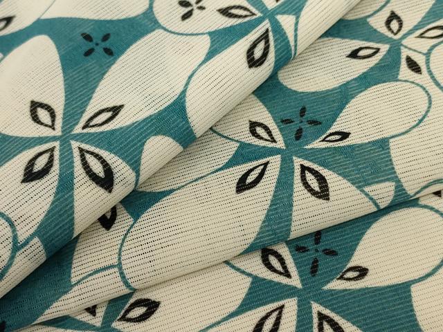 平和屋着物＊夏物　小紋　紗　花尽くし　洗える着物　AABE0604jd