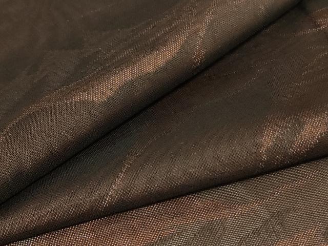 平和屋着物＊夏物　小紋　斜　枝葉文　正絹　逸品　AABE0618jd