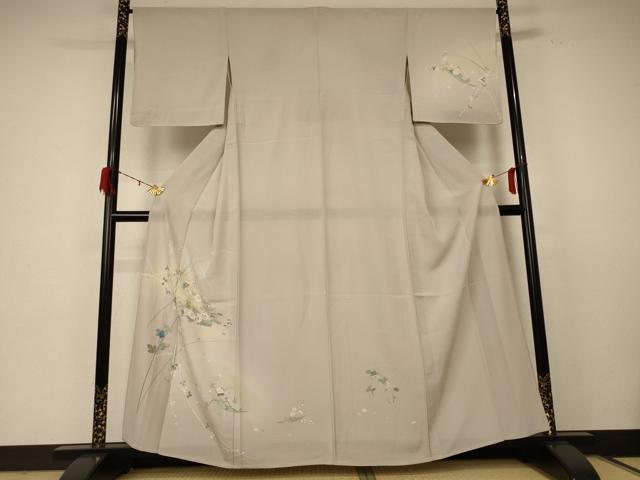 平和屋着物＊夏物　訪問着　絽　風景草花文　暈し染め　正絹　逸品　AABE0638jd