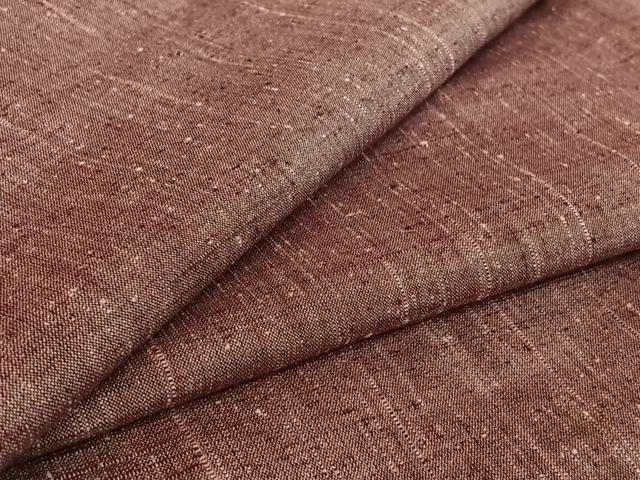 平和屋着物▽上質な紬　単衣　霞文　正絹　逸品　AABE1193jh