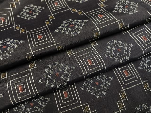 平和屋着物●本場琉球絣　紬　正絹　逸品　AABE1231ph