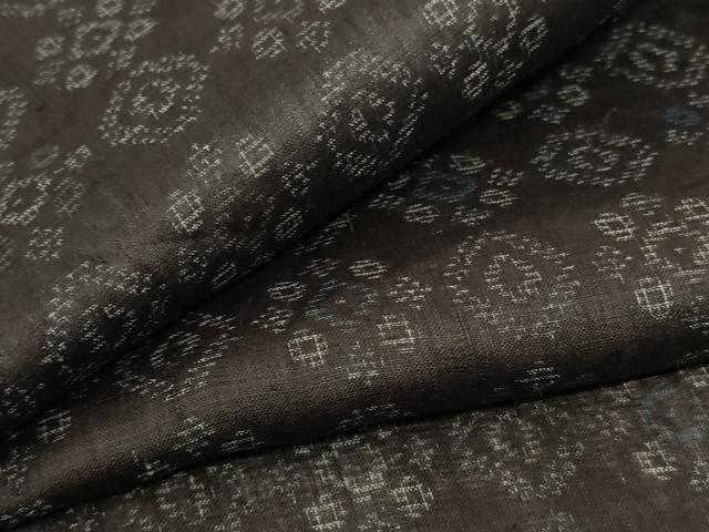 平和屋着物＊夏物　重要無形文化財　本場宮古上布　花菱文　苧麻　逸品　AABE1285jd